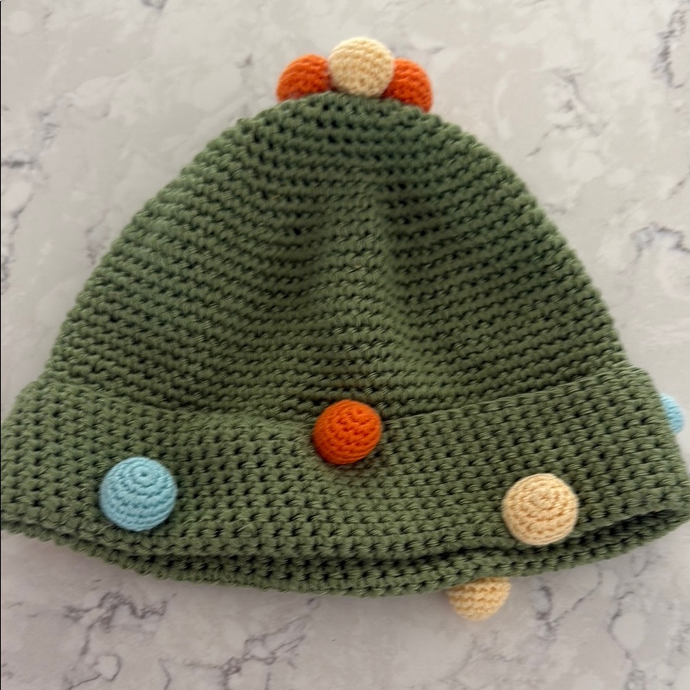 Kids Crochet Beanie with Colorful Accents